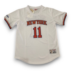 New York Knicks, Jalen Brunson, White Mesh Sleeved Hardwood Classics