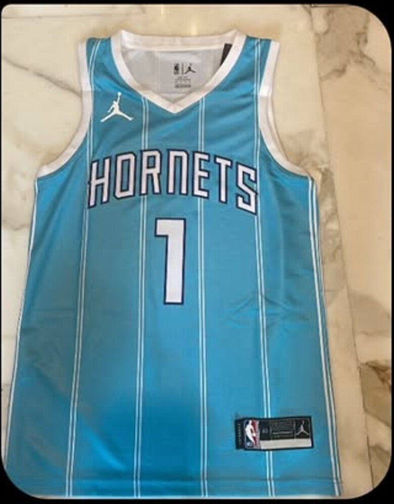 Customer photo of a Charlotte Hornets jersey