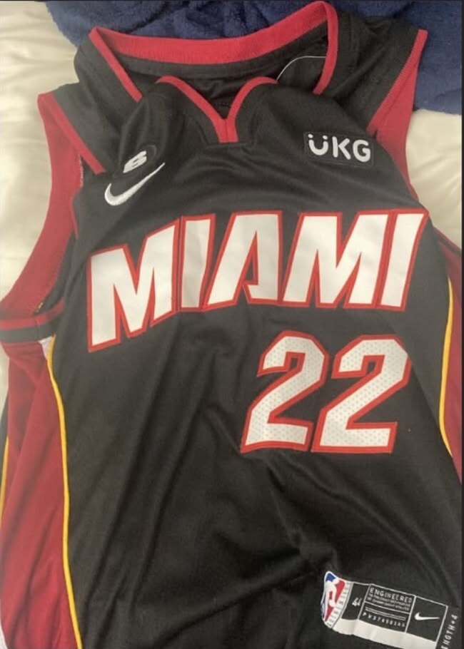 Customer photo of a Miami Heat jersey